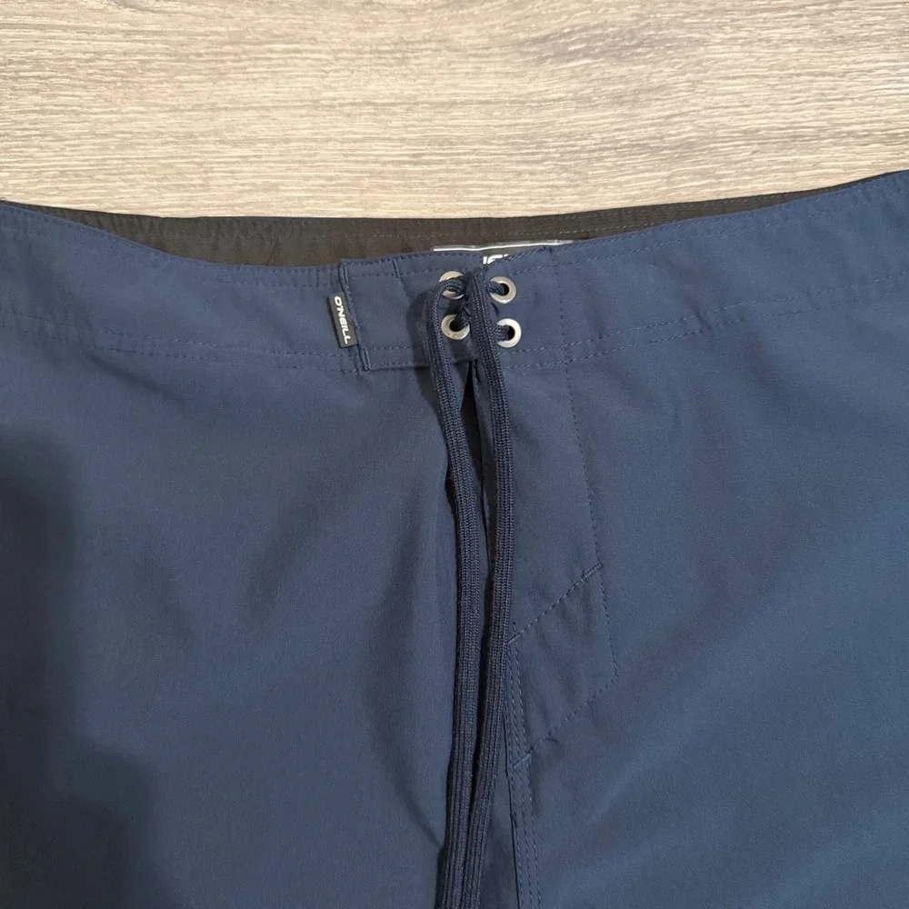 O'Neill Hyperfreak Mens Navy Blue Board Shorts Size 40 Stretch‎ Swim Trunks